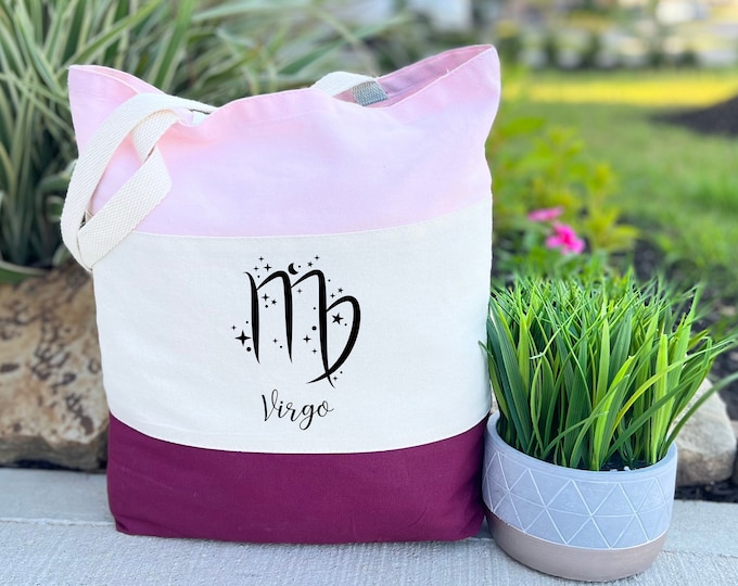 Virgo Tote Bag, Virgo Horoscope Bag, Virgo Bag, Virgo Af Gift, Virgo Sign Tote Bag, Zodiac Virgo Bag, Gift for Her, Celestial Astrology Bag