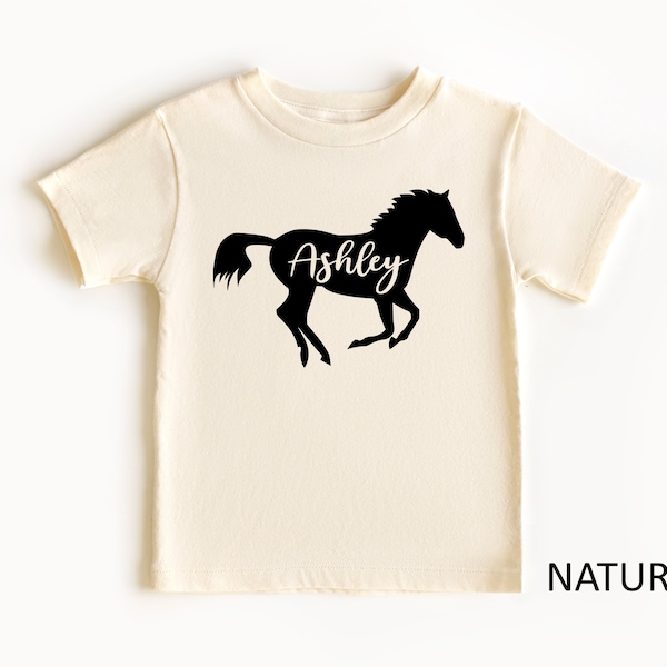 Personalized Horse Birthday Kid Shirt, Horse Lover Gift, Custom Horse Name Toddler Shirt, Horse Owner Gift, Horse Shirt Gift, Gift for Kids