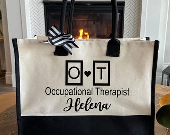 Occupational Therapist Gift, Custom OT Tote Bag, Personalized Tote Bag, Occupational Therapy Bag, Custom OT Gifts, Occupational Therapist