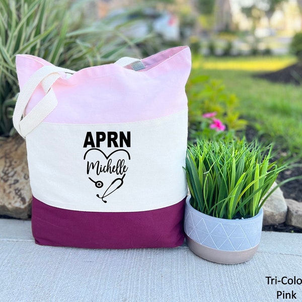 Personalized APRN Tote Bag, Advanced Practice Registered Nurse, Registered Nurse, Canvas Tote Bag, APRN Graduation Gift Bag, APRN Gift Bag