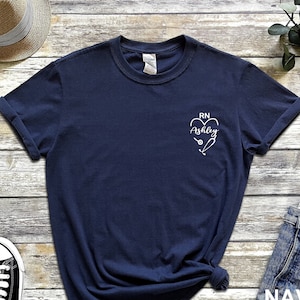 Personalized RN Shirt, Registered Nurse Shirts Pocket, Gift For RN Nurse, Registered Nurse Tee, Custom RN Nurse Shirt, Custom Nurse Shirts