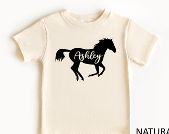 Personalized Horse Birthday Kid Shirt, Horse Lover Gift, Custom Horse Name Toddler Shirt, Horse Owner Gift, Horse Shirt Gift, Gift for Kids