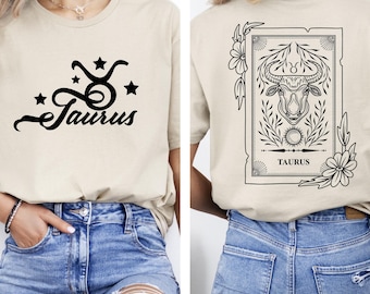 Taurus Zodiac T-shirt, Astrology Horoscope Shirt, Gift for Taurus Women, Zodiac Sign Birthday Tee, Taurus Horoscope Gift, Vintage Taurus Tee