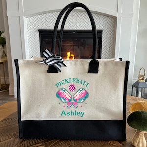 Personalized Pickleball Tote Bag for Women, Pickleball Player Gift, Unique Pickleball Gifts for Pickleball Lovers