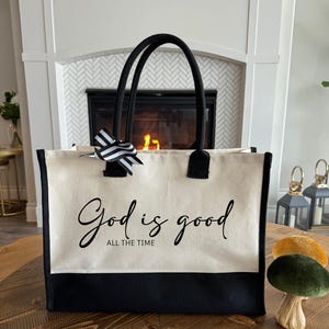Christian Tote Bag, God is Good Tote Bag, Gift For Christians, Bible Verse Tote Bag, Church Bag, Christian Gifts, Religious Tote Bag