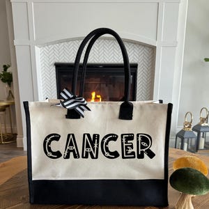 Cancer Zodiac Tote Bag, Cancer Birthday Gift, Celestial Tote Bag, Cancer Zodiac Sign Tote Bag, Cancer Symbol Tote Bag, Born In July Gifts