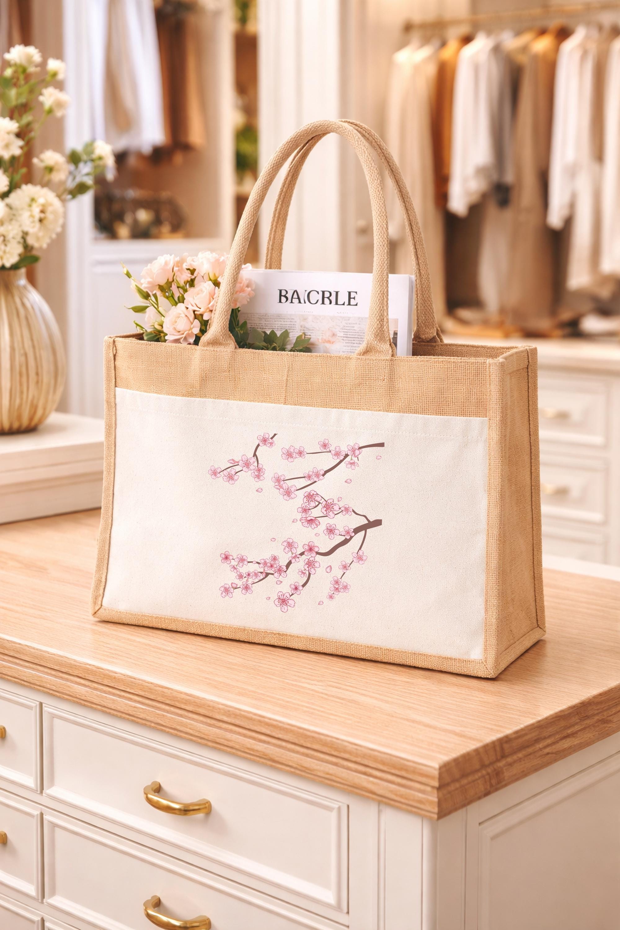 Cherry Blossom Sakura Tote Bag - Etsy