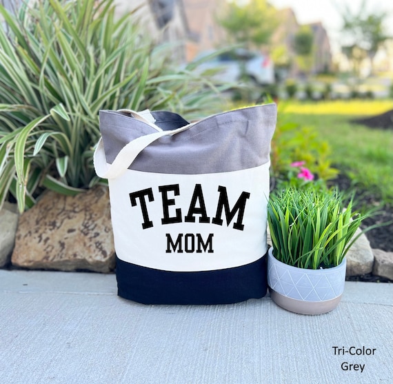Team Mom Tote Bag, Team Mom Gift, Baseball Team Mom Bag, T-Ball Team Mom Gift, Cute Bag, Mothers Day Gift, Team Gifts, Canvas Tote Bag