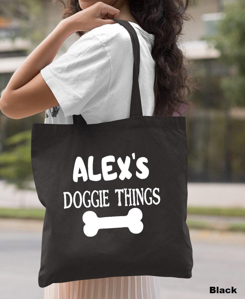 Dog Tote Bag: Personalized Canvas Carryall (Custom Text Options) image 6