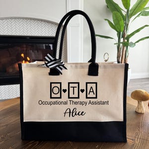 Personalized Occupational Therapy Assistant Tote Bag, OT Bag, Occupational Therapist Bag, Occupational Therapist Gift, Custom OT Tote Bag