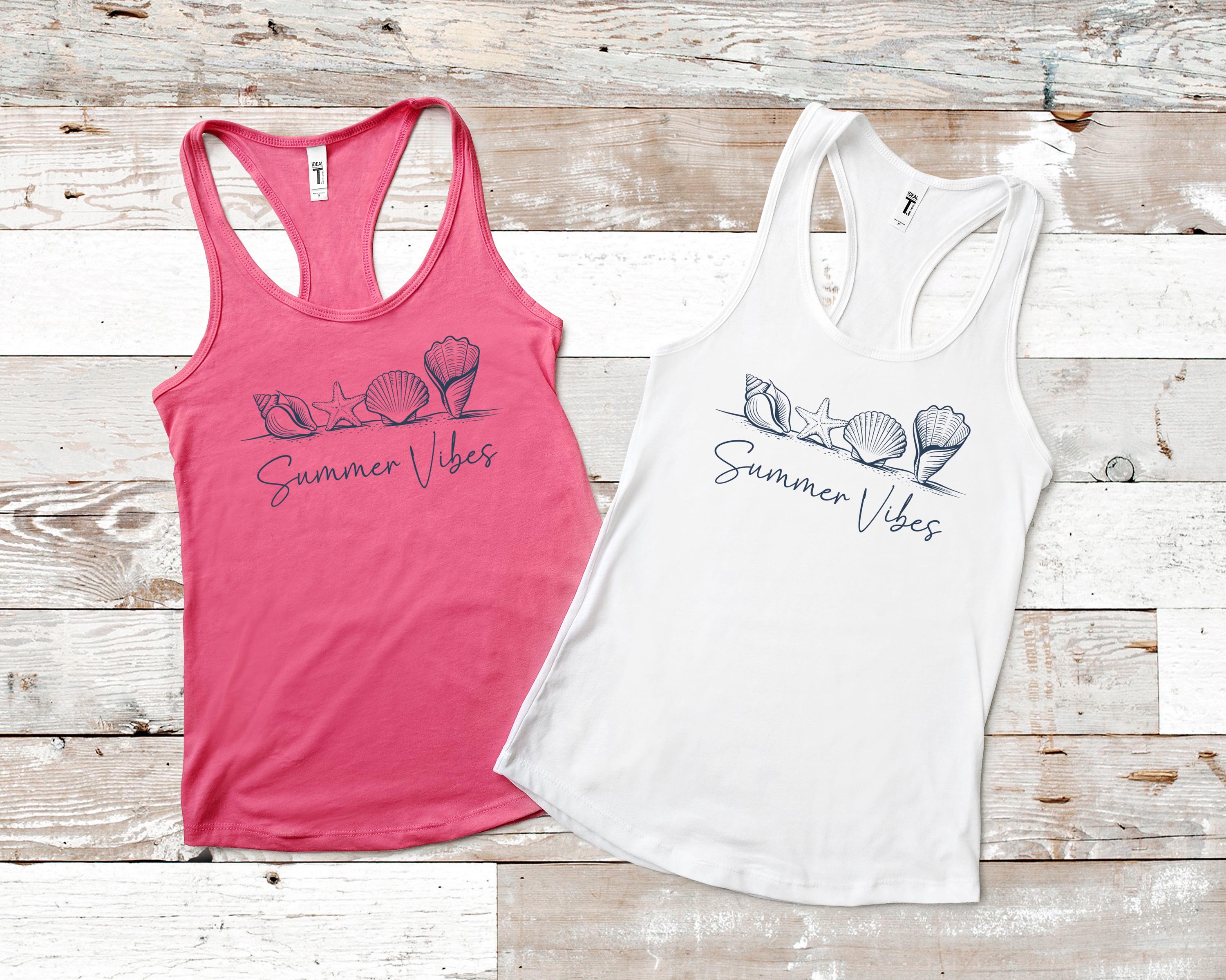 Women's Summer Tank Top With Seashell Edge Neck - Loose Fit Floral Sleeveless Blouse For Beach & Casual Wear - View #4
