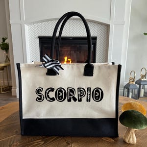 Scorpio Zodiac Tote Bag, Zodiac Sign Bag, Zodiac Horoscope Gift, Astrology Bag, Scorpio Gift, Gift for Scorpio, Trendy Tote Bag