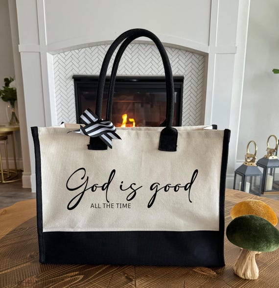 Christian Tote Bag, God is Good Tote Bag, Gift For Christians, Bible Verse Tote Bag, Church Bag, Christian Gifts, Religious Tote Bag