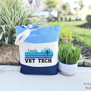 Vet Tech Tote Bag: Personalized Canvas - Durable Everyday Carry