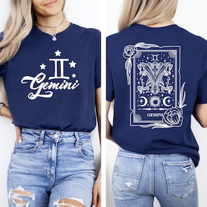 Gemini Zodiac T-shirt, Zodiac Gemini Gift, Zodiac Shirt, Gemini Art Shirt, Gift for Gemini, Horoscopes Shirt, Astrological Gemini Gift