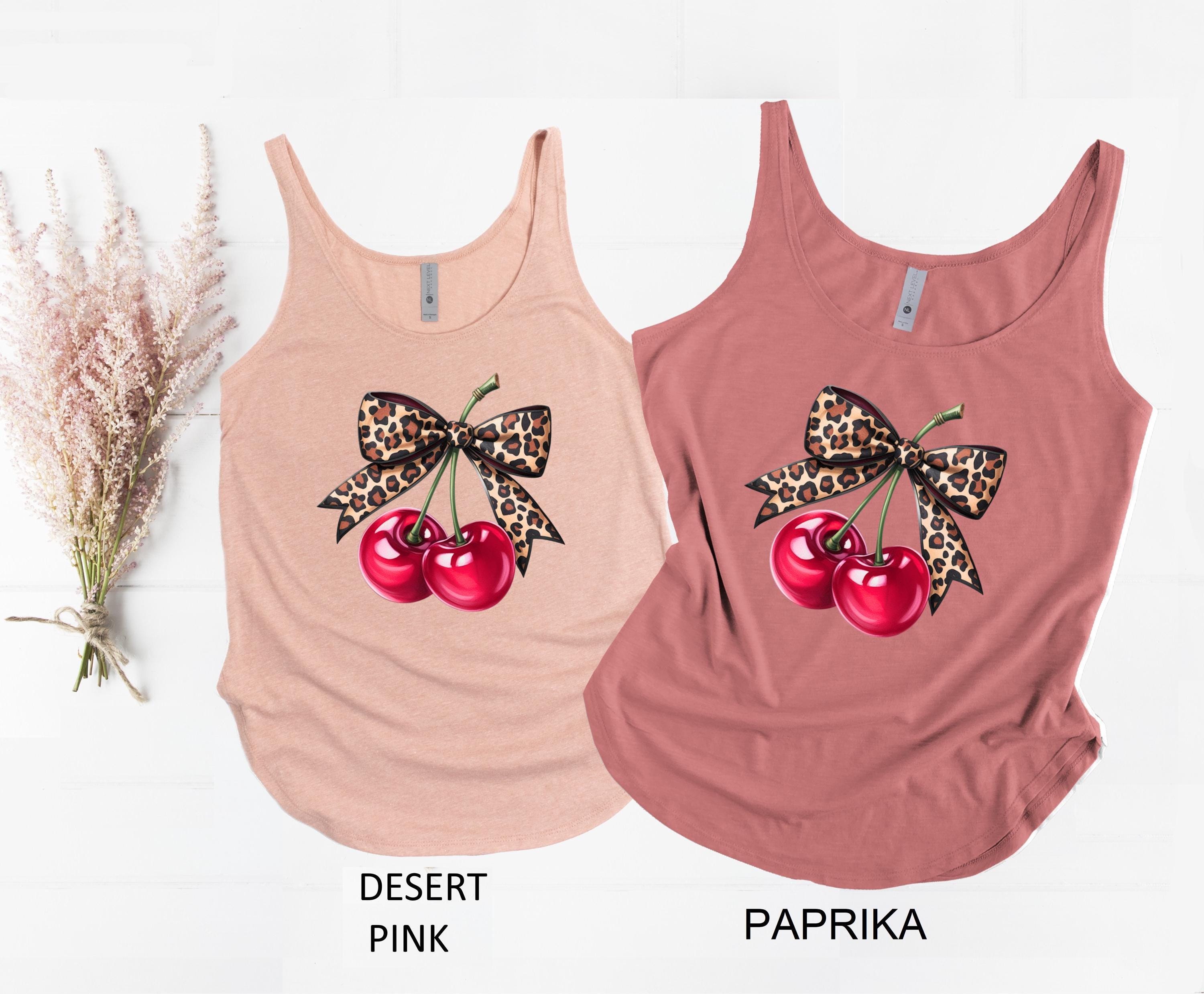 Black Tank Top With Cherries - Etsy