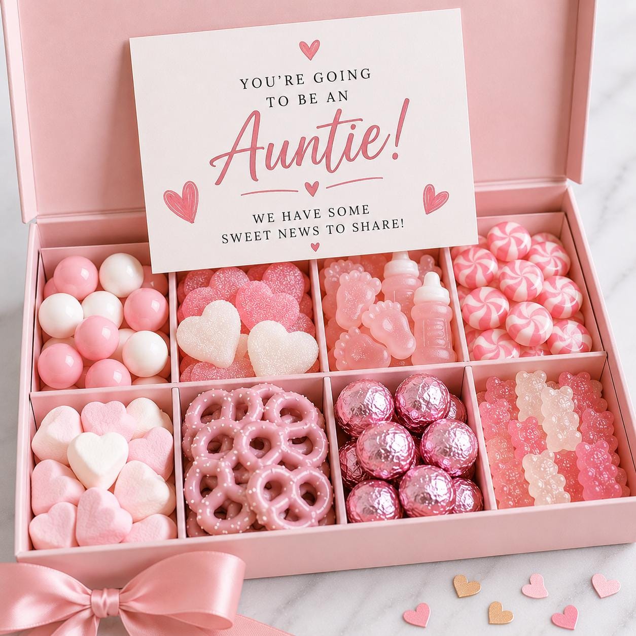 Auntie Pregnancy Reveal Candy Box Sweet News Announcement Gift