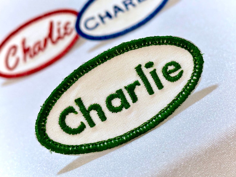 Custom Embroidered Ironon Name Patch Etsy