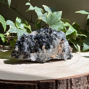Perfect Quartz Specimen with Limonite on a Galena Matrix, Natural Raw Crystal from Bulgaria, 256g