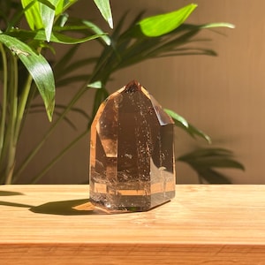 Dark Smokey Quartz Tower, Naturally Clear Crystal from Brazil, 44g