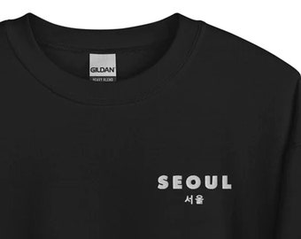 Seoul Sweatshirt South Korea Minimal crewneck embroidered Clothing Gift Itaewon Trip Korean shirt Proud SNU Jumper Seoul Hoodie South Korean
