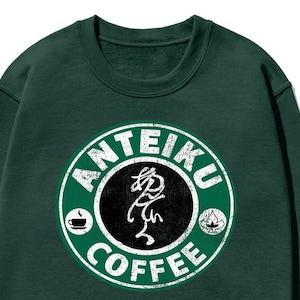 Anteiku Coffee Tokyo Gouls Sweatshirt Back Antieku Cafe Antieku Kaneki Kens Eye Patch Aesthetic Japanese Manga Shirt Aogiri Hoodie Crewneck