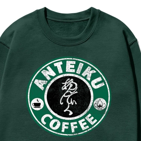 Anteiku Coffee Tokyo Gouls Sweatshirt Back Antieku Cafe Antieku Kaneki Kens Eye Patch Aesthetic Japanese Manga Shirt Aogiri Hoodie Crewneck