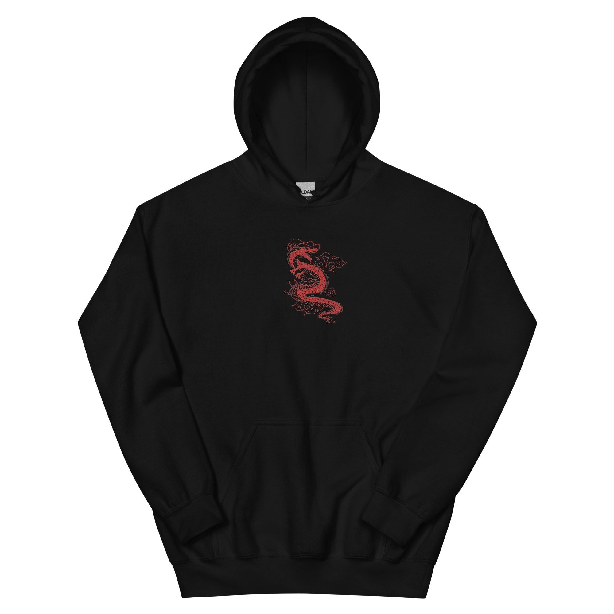 Japanese Red Dragon hoodie Streetwear Mythology Japan Demon Hoodie Streetwear Embroidered Hoodie Cyperpunks Samuri KANJI Art Anime Street