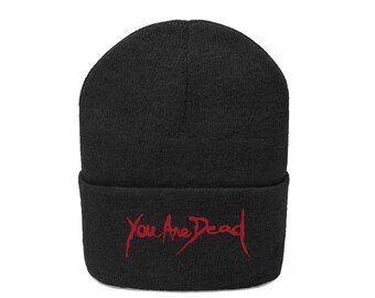 You are dead Embroidered Beanie Embroiderry Residents| Corporation Raccoons Corp Logo R.P.D RPDs crew neck sweater game over metal goth