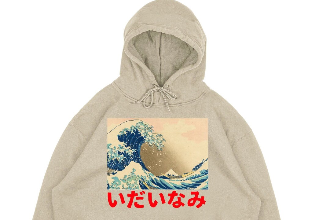 The Great Wave Hoodie off Kanagawa Ancient Vintage Japan 90s Shirt