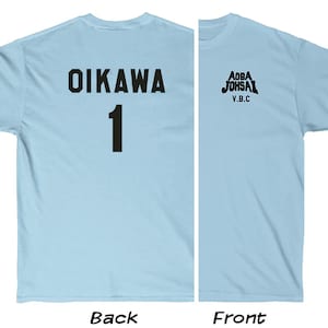Aobi Johsais VBS shirt Oikawas t-shirt blue manga jersey tshirt shirt anime gift cosplay Pretty setter Volleyball club fan made merch