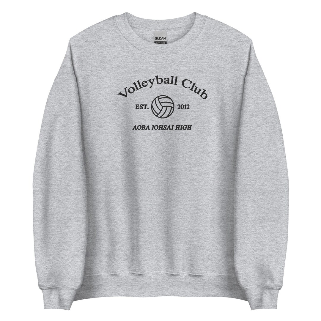 Aoba Johsais Crewneck Embroiderred Volleyball Club Oikawas Sweatshirt Cosplay Pretty Setters Sports Anime Merch Jersey High Embroidery Etsy