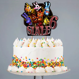 Printable Freddy Cake Topper, Five Nights at Freddys Birthday Party ...