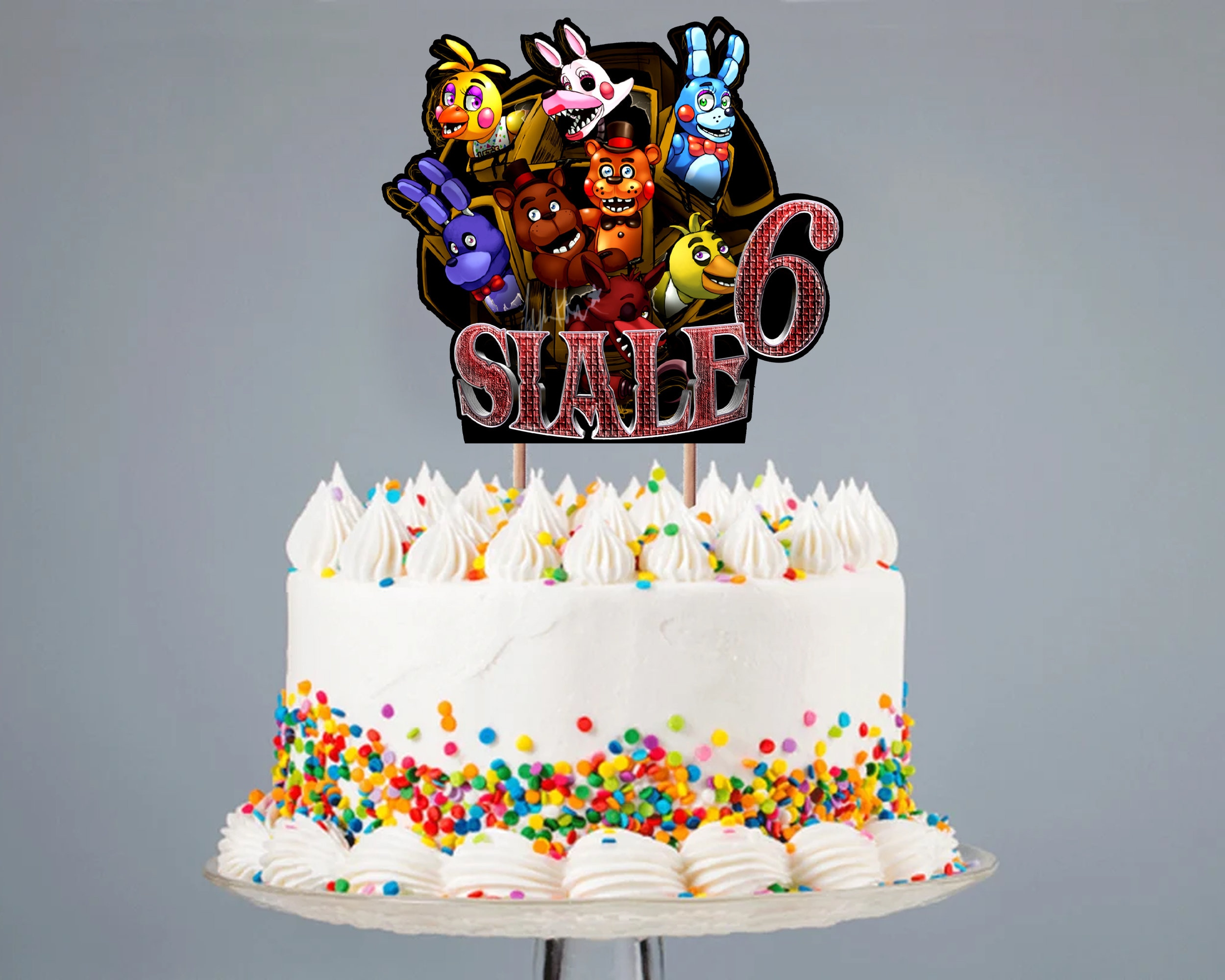 OULUN Birthday Party Cake Toppers For Five Nights at Freddy's, Kids  Birthday