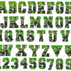 Avengers Alphabet PNG: Superhero Font (digital Download) - Etsy