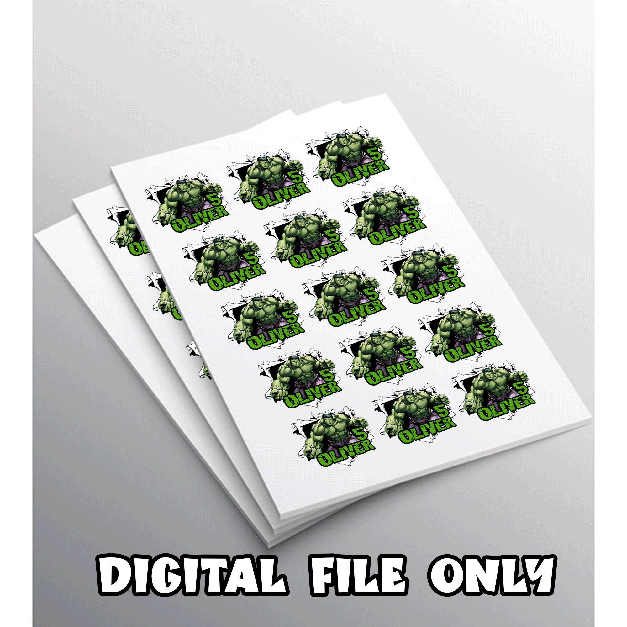 Digital File Only Printable Hulk Cake Topper Hulk Birthday - Etsy Australia