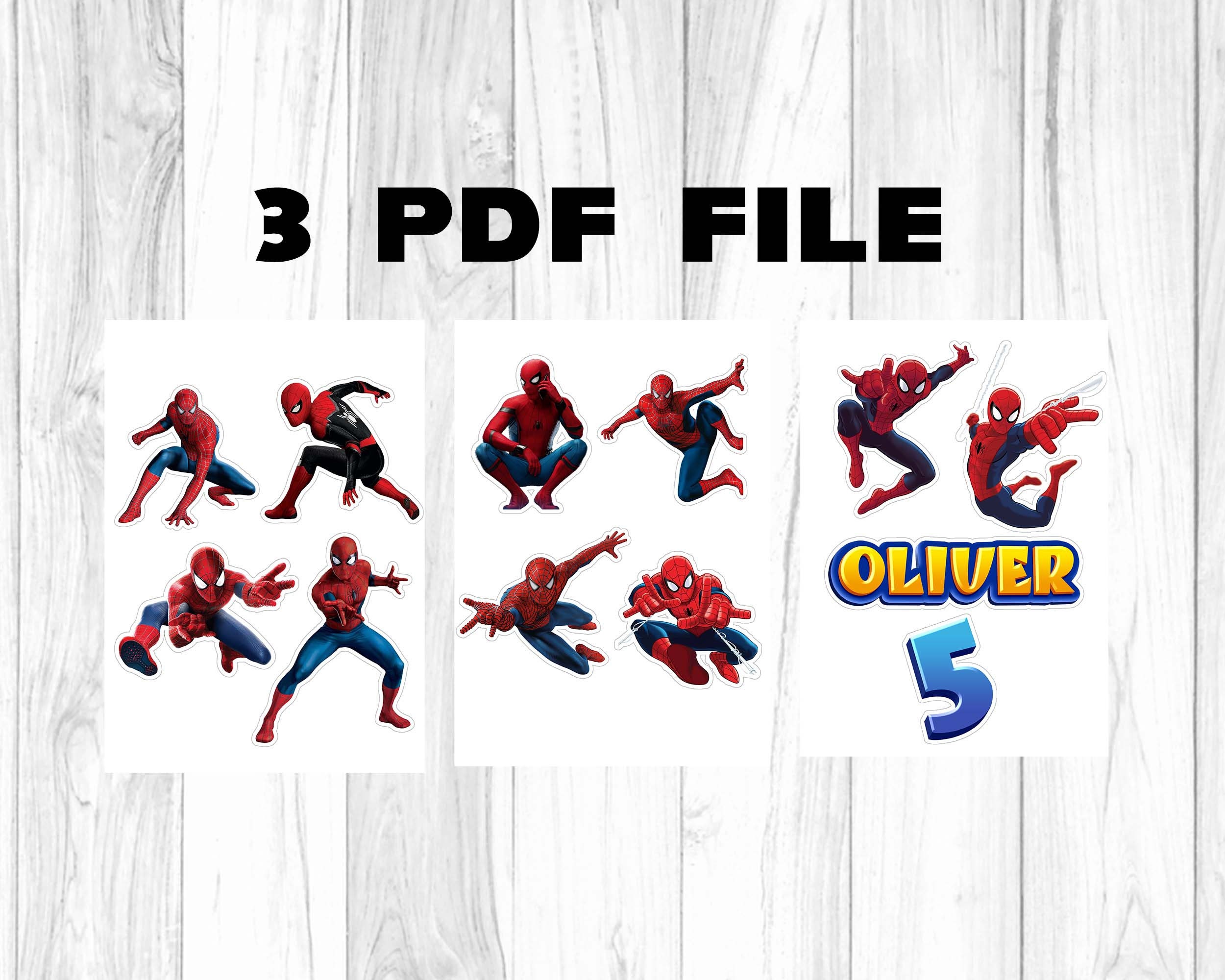 Spiderman Cupcake Topper Spiderman Pngspiderman Characters Etsy