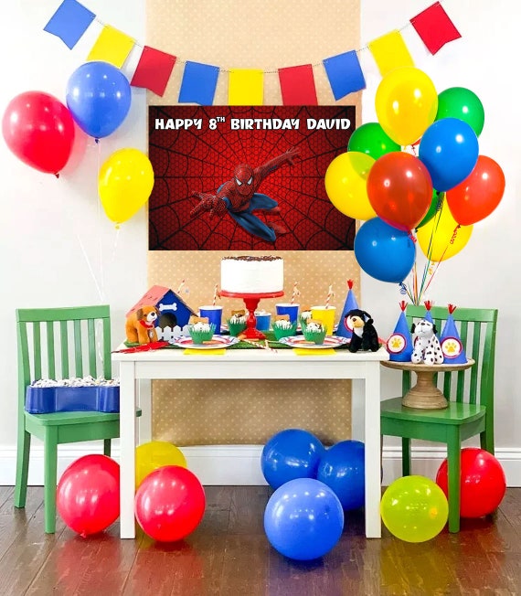 Banner compleanno Spiderman e Macchine – PandaInvitiSocial