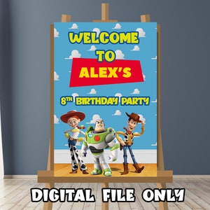 Toy Story Birthday Welcome Sign: Kids Party Decor (Digital Download)