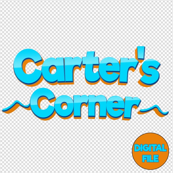 Birthday Logo - G Corner Decoration - G Corner Font (Personalized Digital File Only)