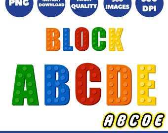 Block Alphabet Letters and Numbers SVG Font for Cricut & Silhouette and Printable (PNG, TTF)