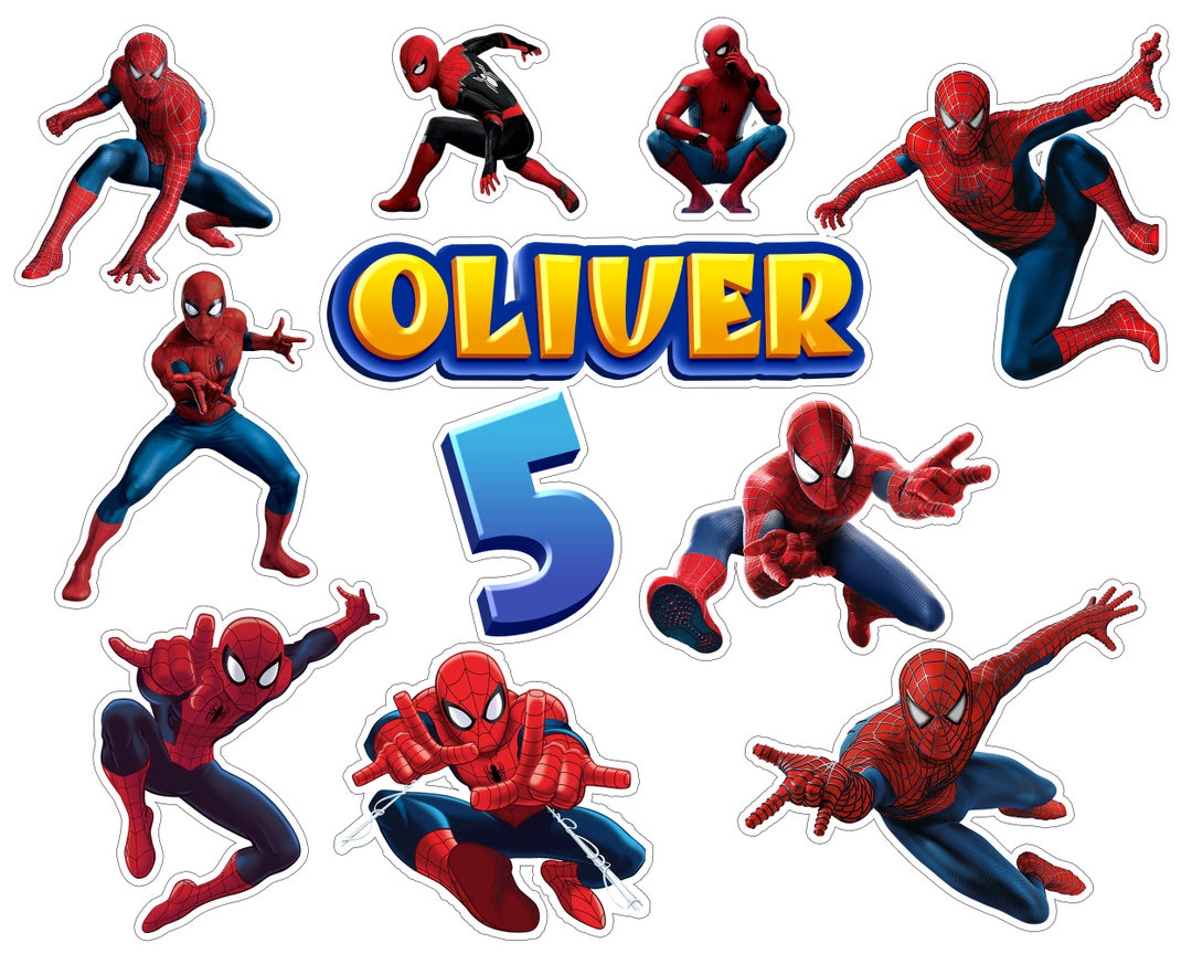 Spiderman Cupcake Topper Spiderman Pngspiderman Characters Etsy