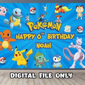 Pikachu Birthday Banner Pikachu Personalised Birthday - Etsy