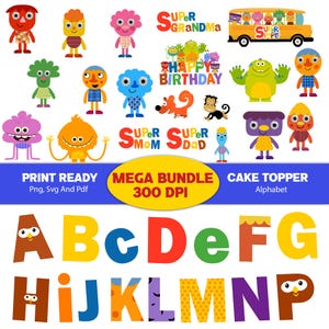 SVG, PDF Instant Download Super Simple Songs Cake Topper Instant Download, Super Simple Songs png - Digital File Only