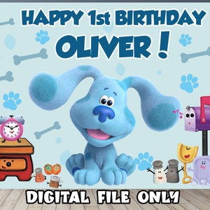 Blues-Geburtstags-Hintergrund, Blues-Hinweise personalisierte Geburtstags-Banner, personalisierter Hintergrund, kundenspezifische Banner-digitale Datei