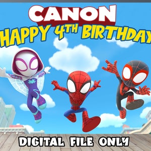 Spidey and his amazing friends Backdrop,Spidey and Friends Inspired Birthday Banner, Spidey Decoration Party - Digital File Only