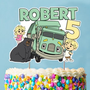 Printable Truck Cake Topper, Truck Birthday Party Cake Topper, Trucks birthday ,  Truck Cake Decoration -Digital File