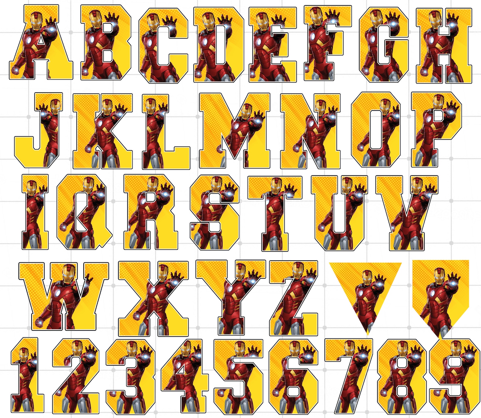 Avengers Alphabet PNG: Superhero Font (digital Download) - Etsy