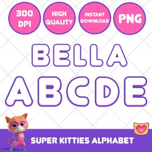 子猫のフォントアルファベット、子猫のPNG、子猫の装飾 - 子猫のPNG