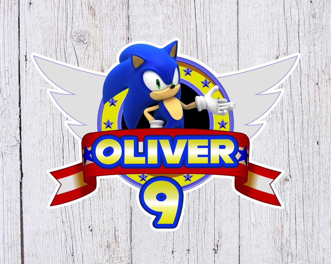 Sonic Cupcake Toppers Printable Sonic Party Decorations (digital File